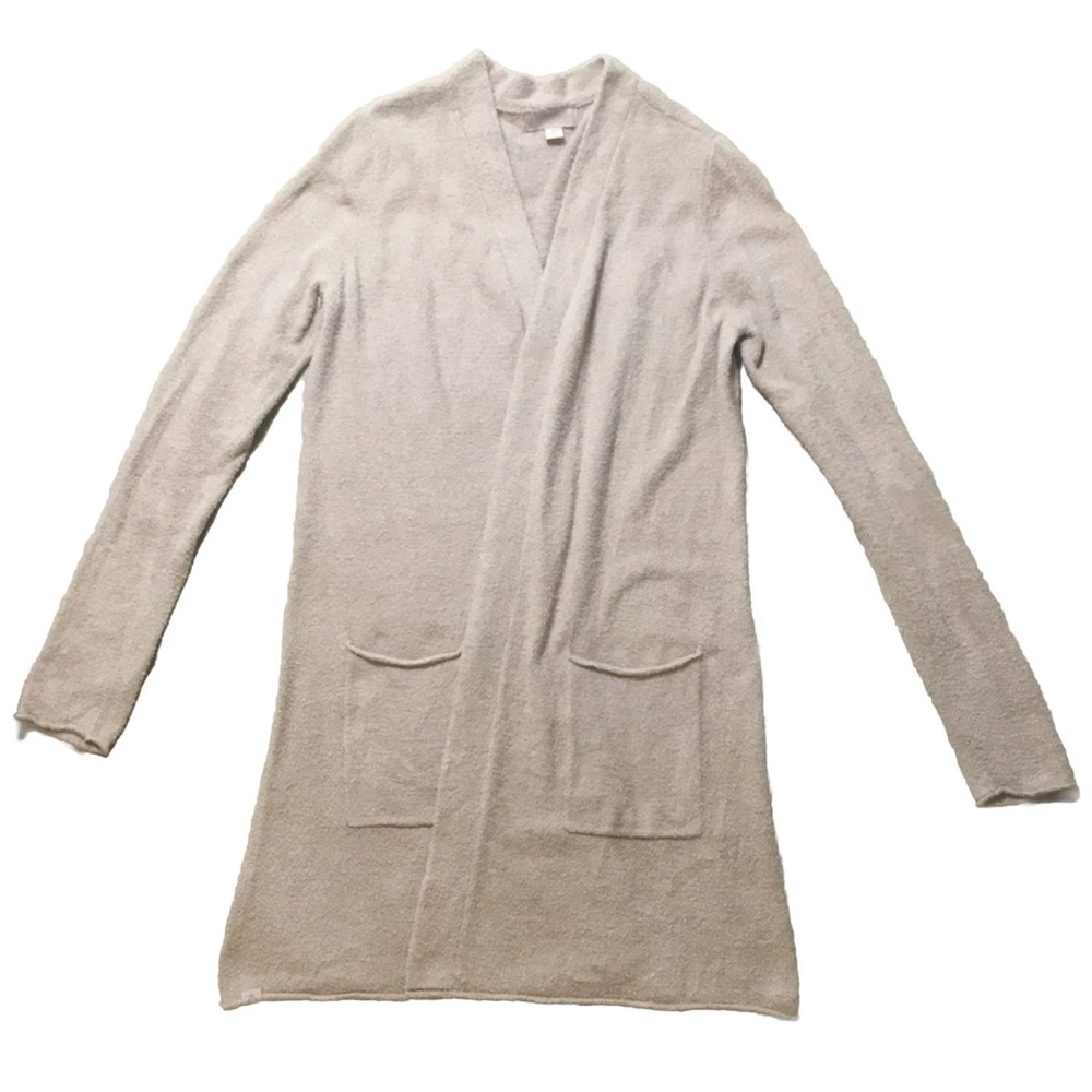 Barefoot Dreams CozyChic Lite Open Pocket Cardigan Bisque Women's Size M